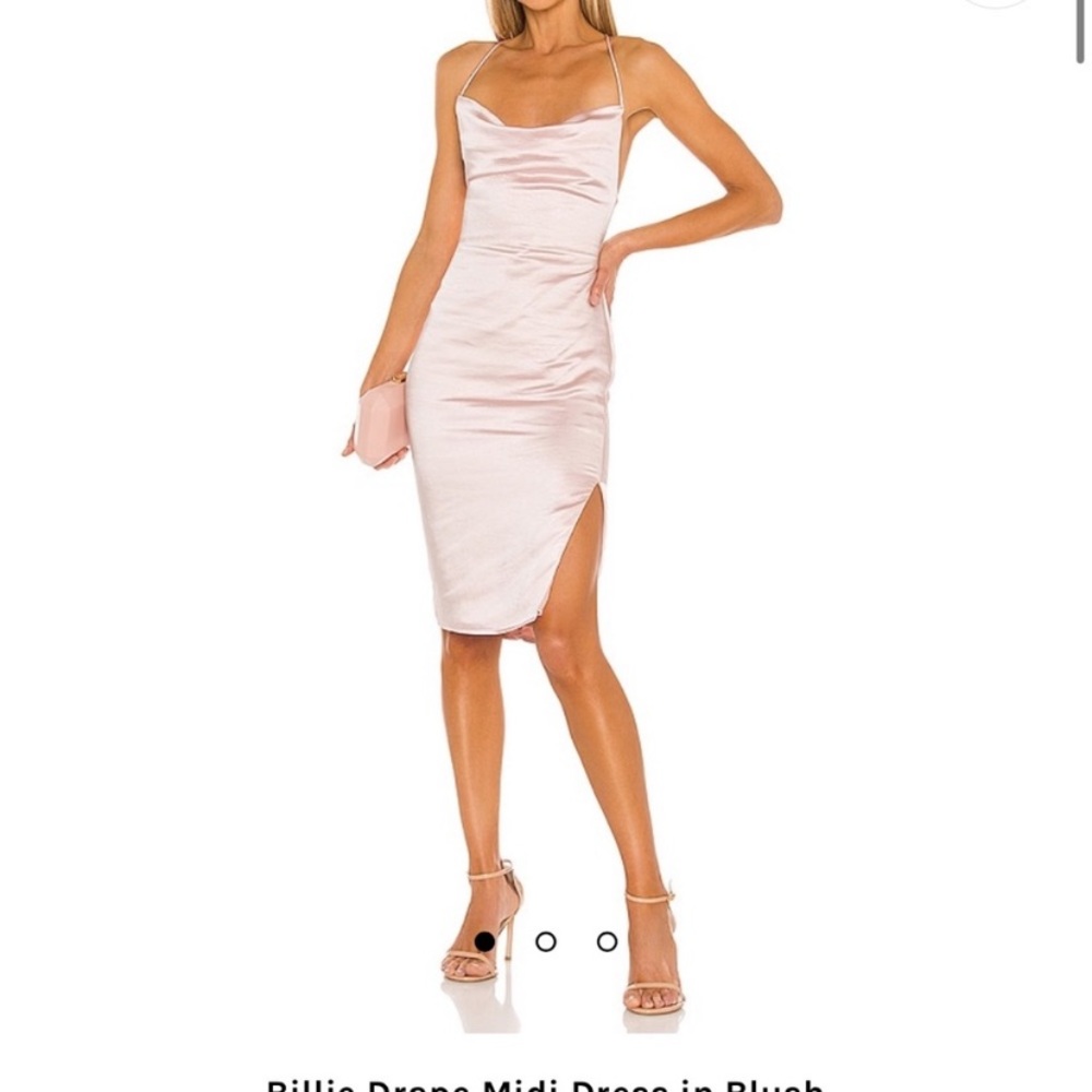 Superdown Billie Dress Midi Dress in Blush